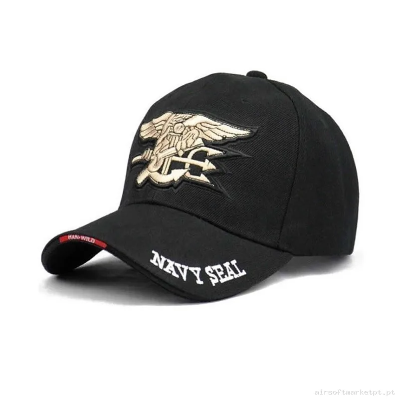 GORRA SELLO NAVY TALLA AJUSTABLE - NEGRO — Proteção Ocular & Facial — Airsoft Market PT