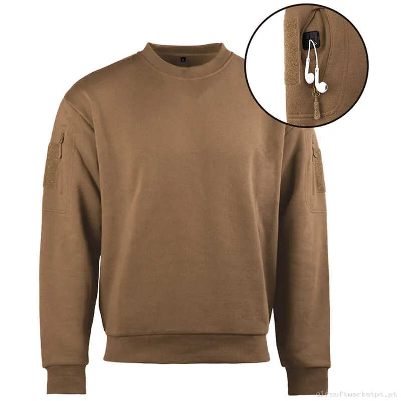 Sudadera Tática Mil-Tec Sweatshirt Tática Gola Redonda Coyote Escuro — Vestuário (Fardas) — Airsoft Market PT