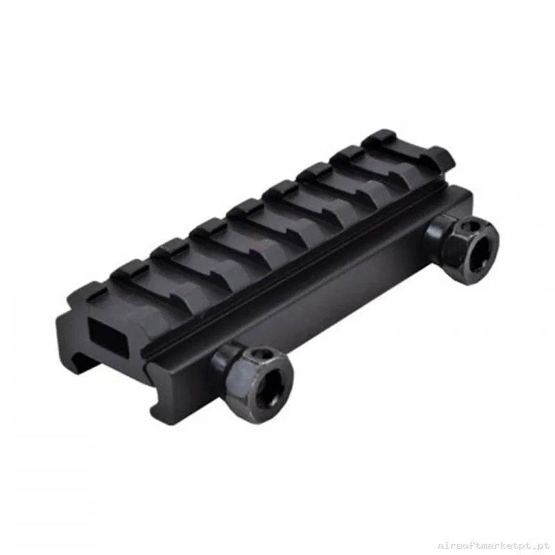 Externo Sobremontura RIS Js Tactical 1/2" 8 Slot preta — Acessórios & Componentes — Airsoft Market PT