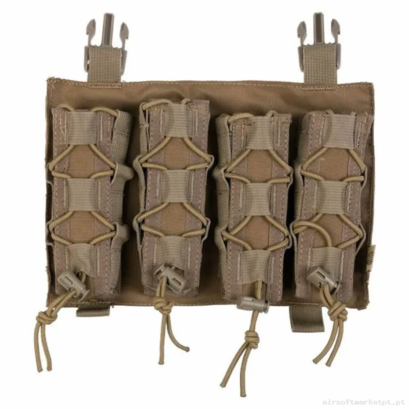 Pouch Magazine Pouch Cuadruple Mp5/Mp7 Delta Tactics Force Detachable coyote — Coletes & Rigs — Airsoft Market PT
