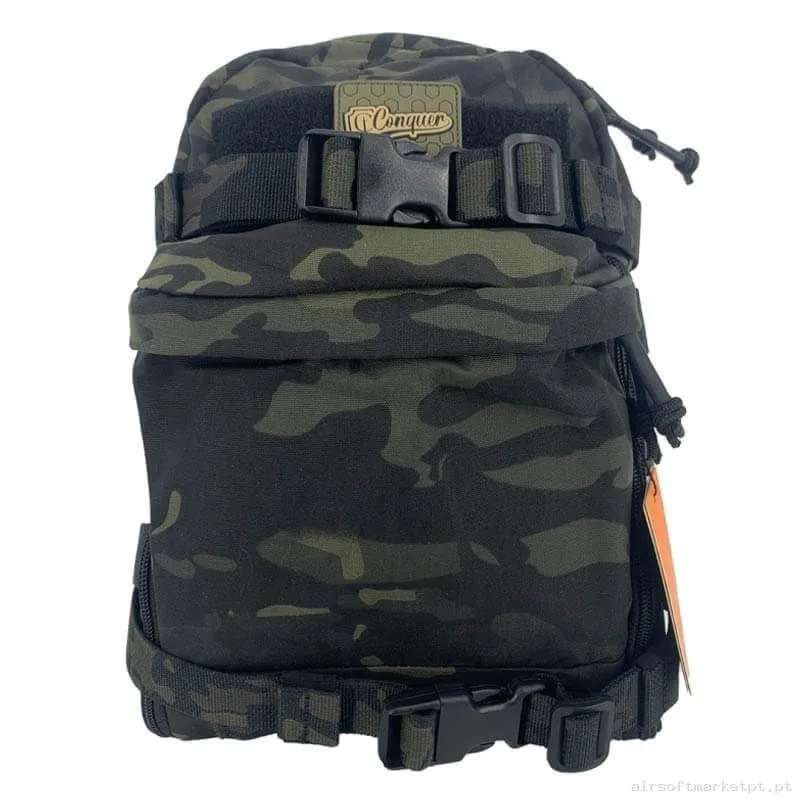 MOCHILA TÁCTICA MOLLE CONQUER BACKPACK MULTICAM BLACK — Sacos & Mochilas — Airsoft Market PT