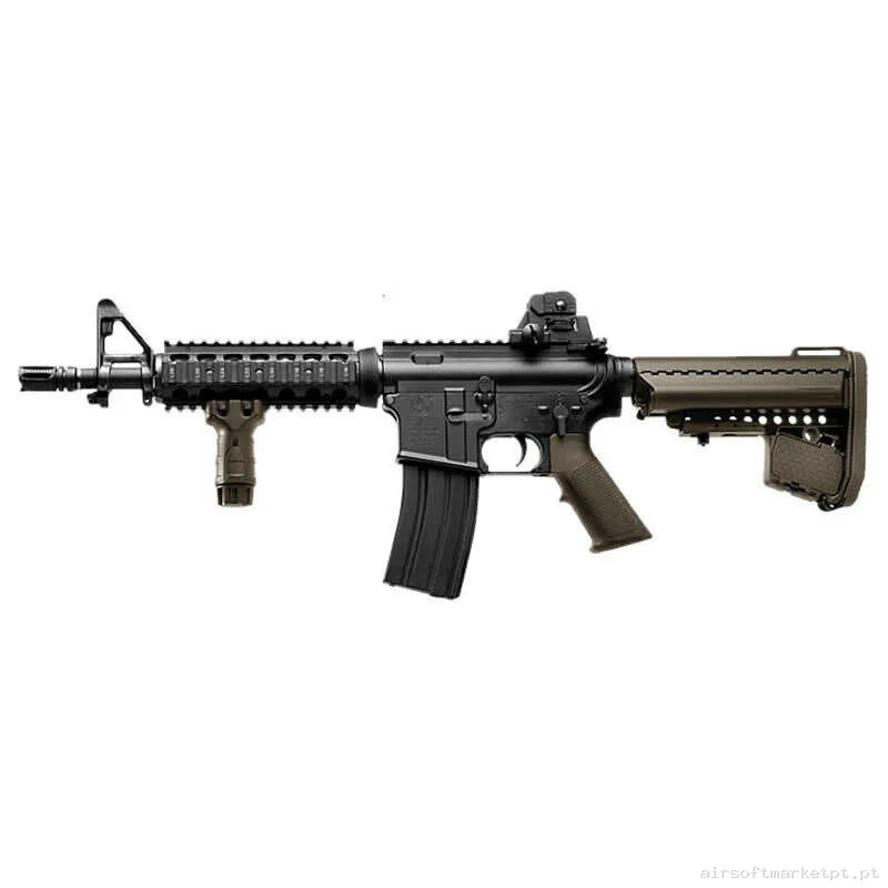Réplica AEG M4 Tokyo Marui CQB-R Recoil Next Gen negra/Tan (Reac) — Rifles de Assalto (AR/M4/AK) — Airsoft Market PT