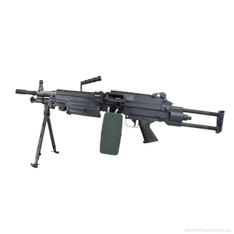 APOYO A&K M249-PARAP POLÍMERO NEGRO — Rifles de Assalto (AR/M4/AK) — Airsoft Market PT (foto 2)