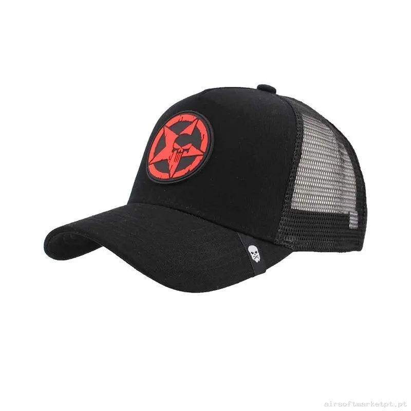 Gorra Ajustable Rejilla Punisher Inmortal Negra — Proteção Ocular & Facial — Airsoft Market PT