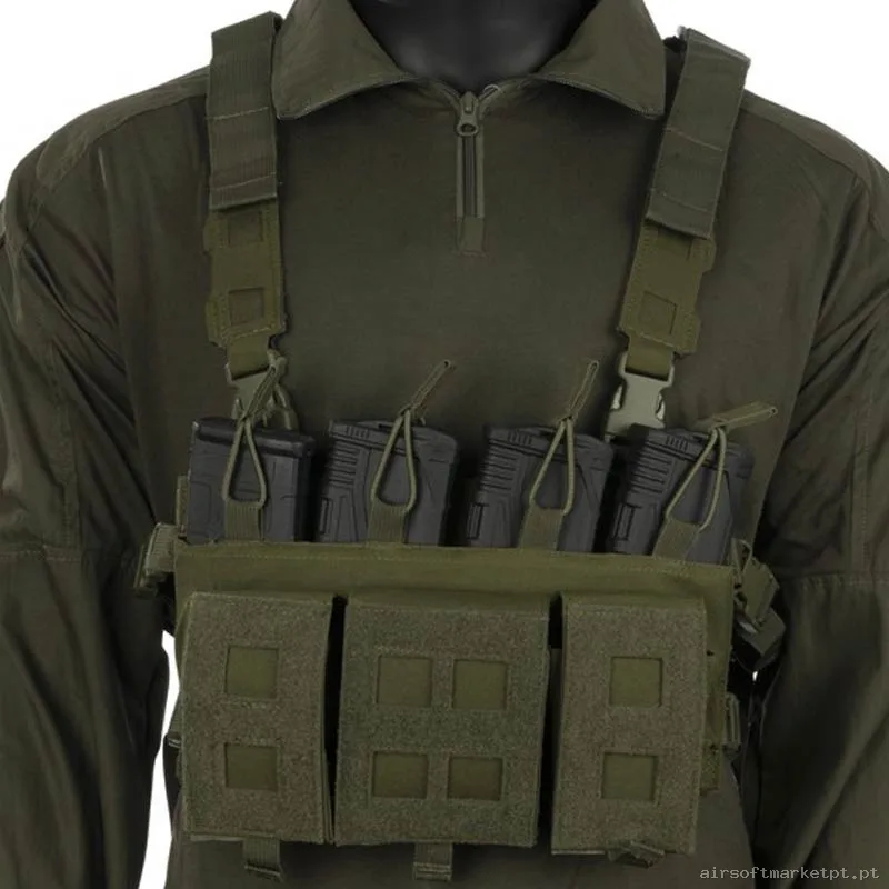 Colete Chest Rig Delta Tactics Force Mk2 verde od — Coletes & Rigs — Airsoft Market PT