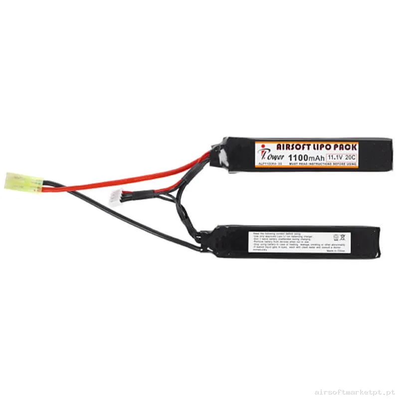 Bateria Lipo Nunchuk Dupla Ipower 1100mah 11.1v 20c — Baterias & Carregadores — Airsoft Market PT