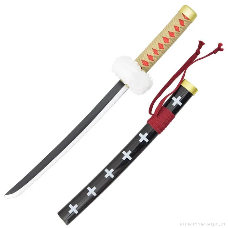 Katana Ornamental Mini Estilo One Piece Zs521rdmi-Wd (Lâmina de Bambu) (Com Suporte) — Ferramentas — Airsoft Market PT