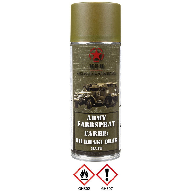Spray Militar Khaki Drab Mate [MFH] — Outros — Airsoft Market PT