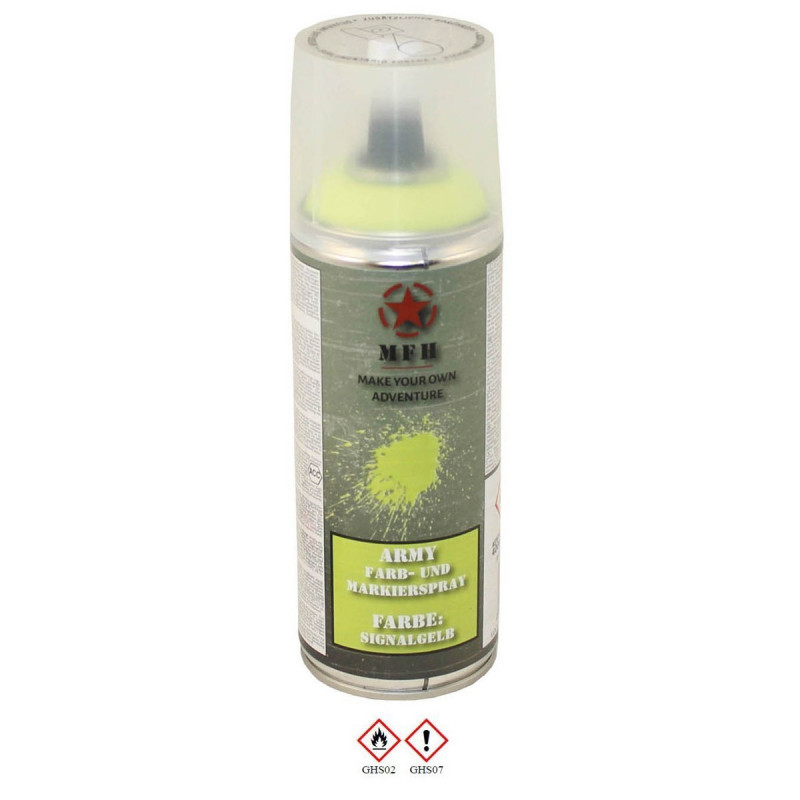 Spray Militar Amarelo Fluorescente [MFH] — Outros — Airsoft Market PT