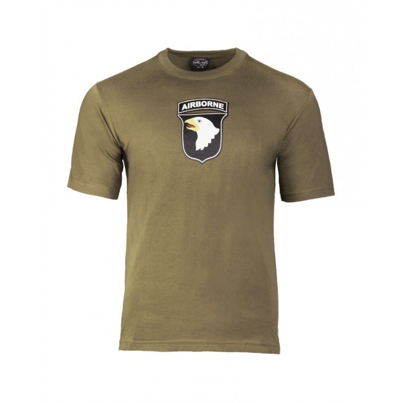T-Shirt "101ST Airbourne" Olive [Miltec] — Vestuário (Fardas) — Airsoft Market PT