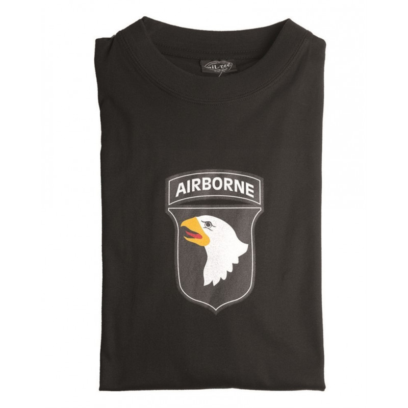 T-Shirt "101ST Airbourne"  Preto — Vestuário (Fardas) — Airsoft Market PT