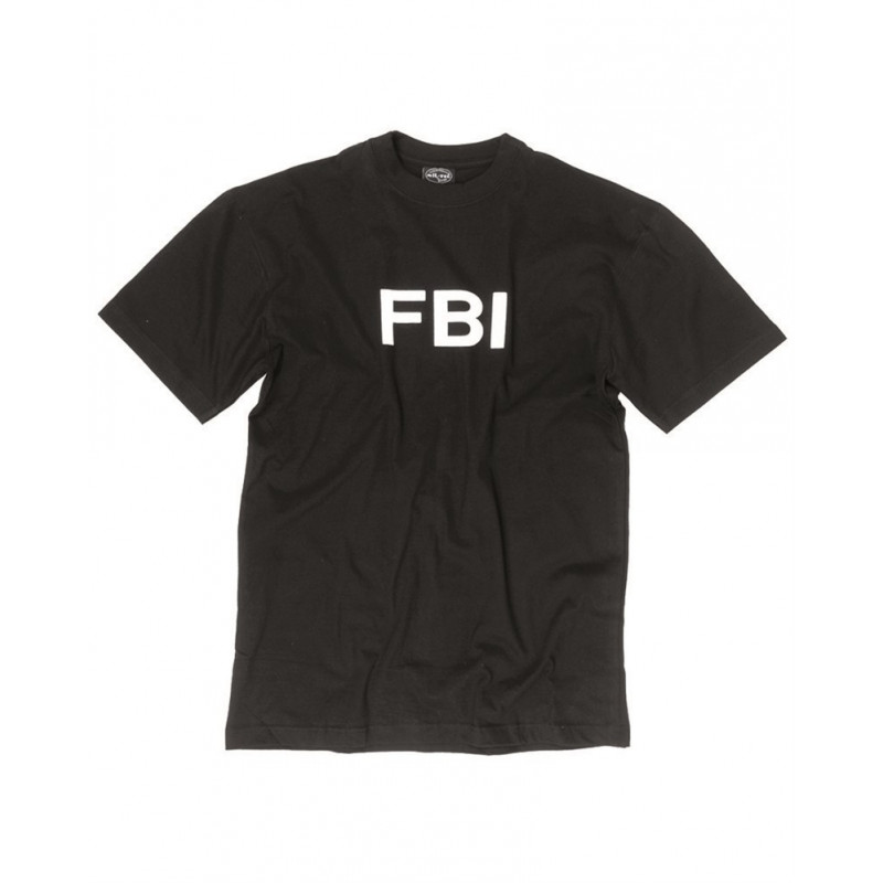 T-Shirt "FBI" Preta [Miltec] — Vestuário (Fardas) — Airsoft Market PT