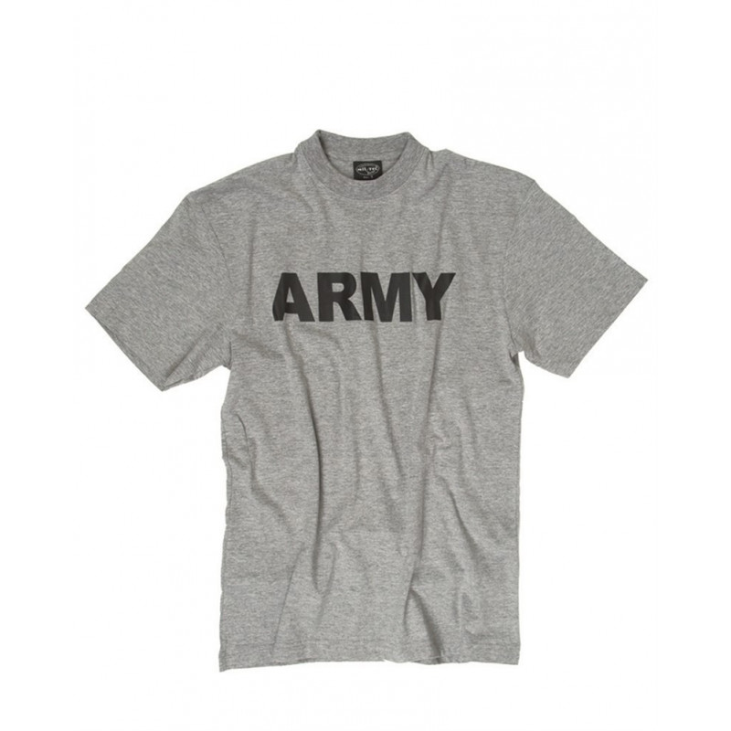 T-Shirt "ARMY" Cinzento — Vestuário (Fardas) — Airsoft Market PT