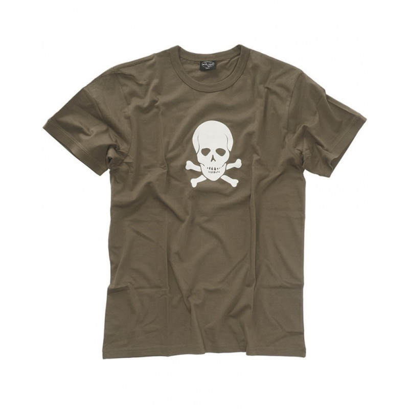 T-Shirt "Skull" OD — Vestuário (Fardas) — Airsoft Market PT