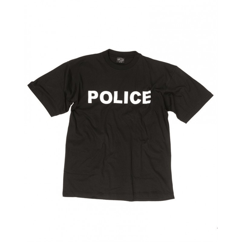 T-Shirt "Police" Preto — Vestuário (Fardas) — Airsoft Market PT