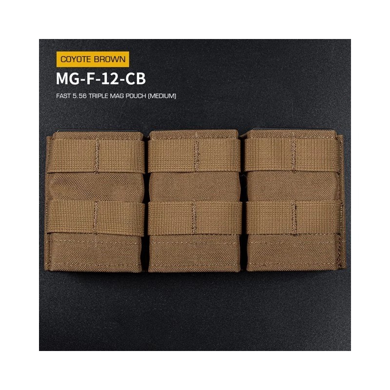 Bolsa Tripla Média para Carregadores 5.56 FAST Type – Coyote — Coletes & Rigs — Airsoft Market PT