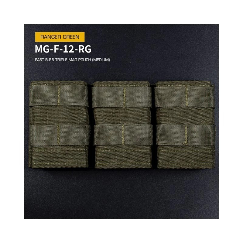 Bolsa Tripla Média para Carregadores 5.56 FAST Type – Ranger Green — Coletes & Rigs — Airsoft Market PT