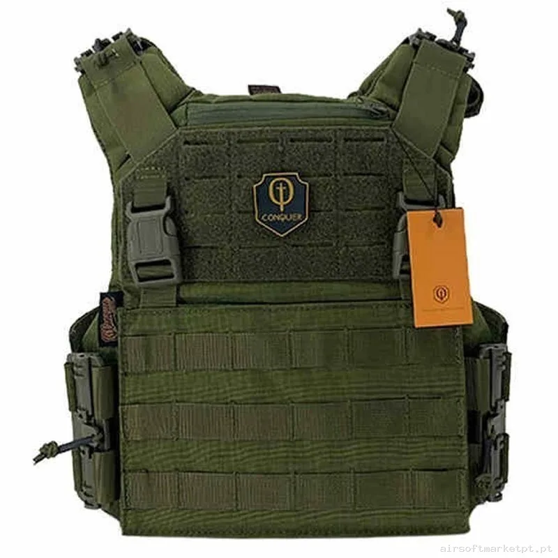 Colete Cqr Gen 2 Conquer verde od — Coletes & Rigs — Airsoft Market PT