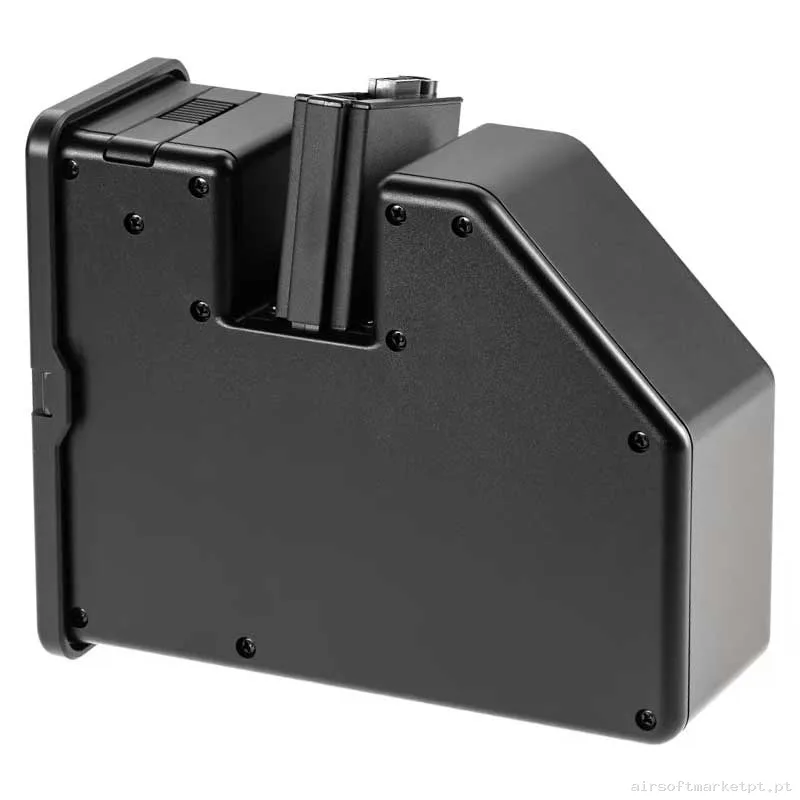 Magazine Réplica Drum LMG Krytac Polimero 5000 Bbs negro — Carregadores / Magazines — Airsoft Market PT