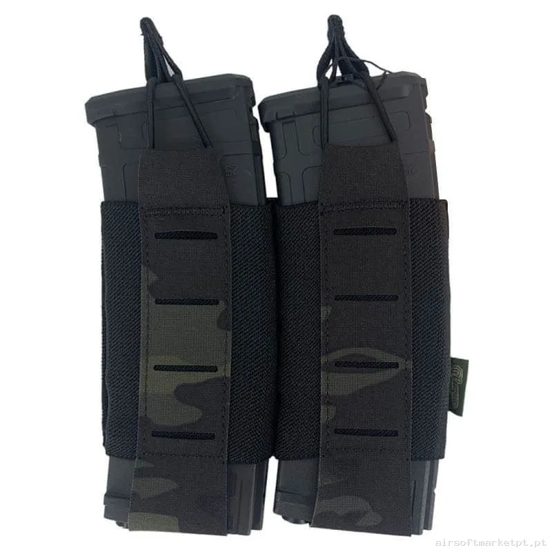 Pouch Portacargador Tegris Doble M4 Conquer Multicam Black — Coletes & Rigs — Airsoft Market PT