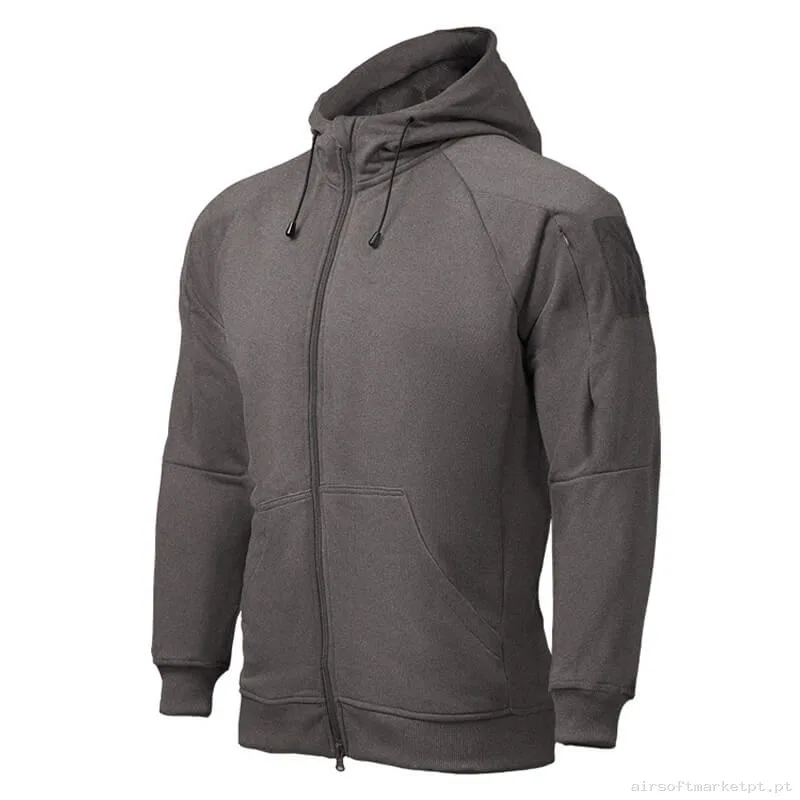 Jaqueta Conquer Fullzip Tactical Hoodie Cinza Escuro — Vestuário (Fardas) — Airsoft Market PT