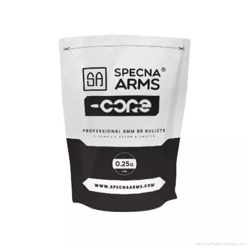 Bolas Specna Arms Core 0.25g No Bio 1kg Blanca — Munição (BBs) — Airsoft Market PT