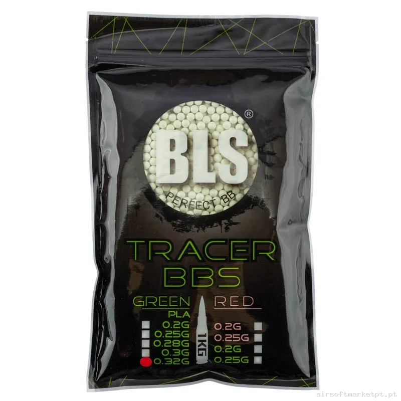 BBs Bio 0.32g Trazadoras Bls Bio Tracer BBs 1kg Verdes — Munição (BBs) — Airsoft Market PT