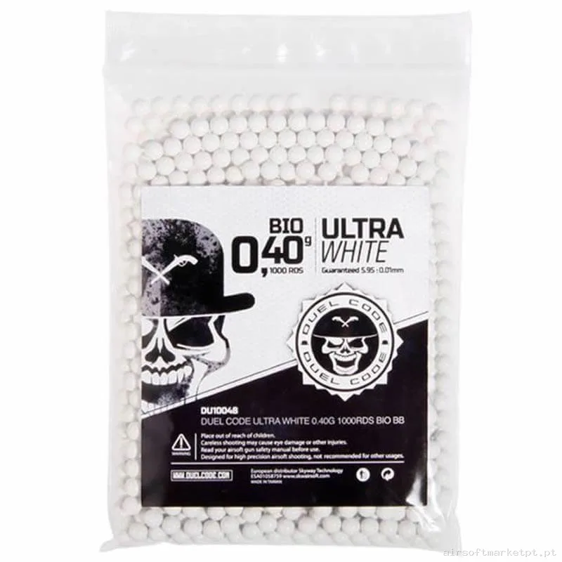 BBs Bio 0.40g Duel Code 1000 BBs Brancas — Munição (BBs) — Airsoft Market PT