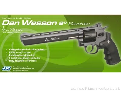 Revolver Dan Wesson 8" ASG — Pistolas — Airsoft Market PT (foto 3)