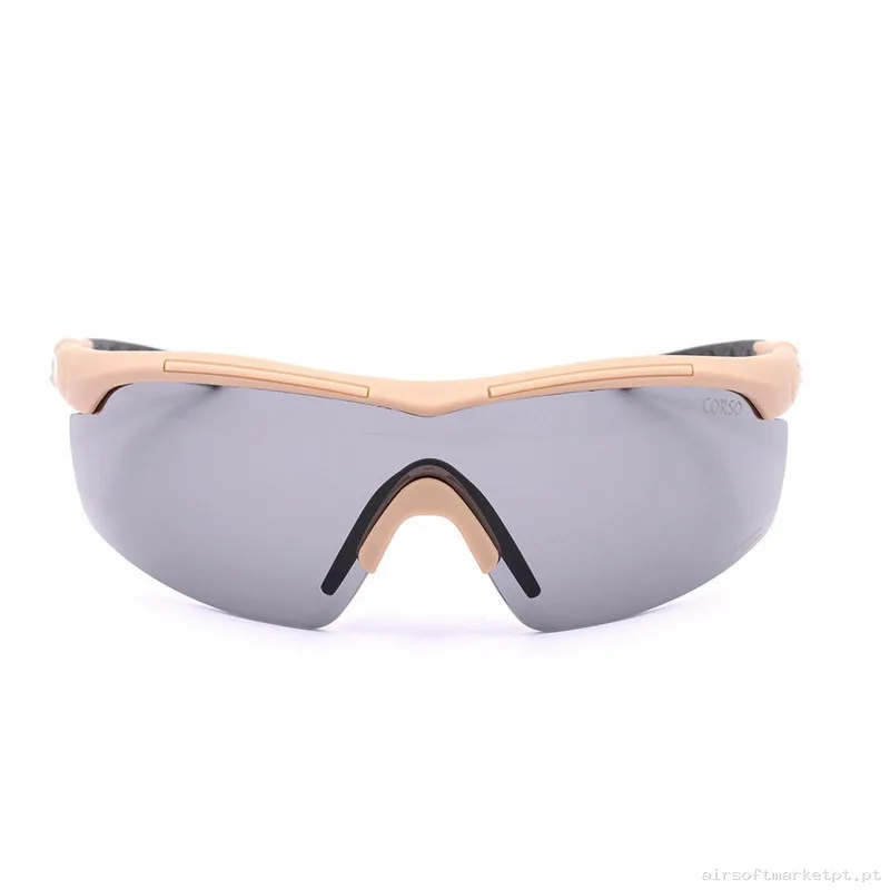 Gafa Corso Revenge Wing 3 con funda + 3 lentes intercambiables coyote — Proteção Ocular & Facial — Airsoft Market PT (foto 3)