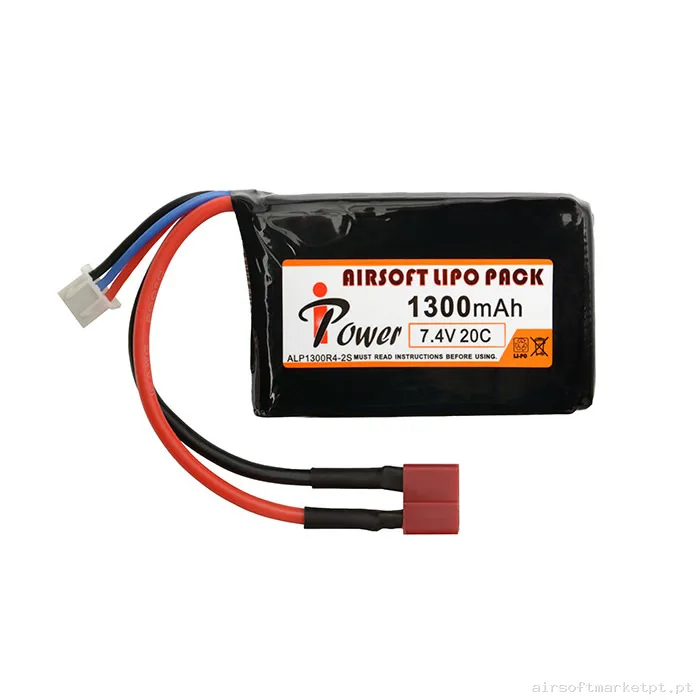 Bateria Lipo Stick Mini Ipower 1300mah 7.4v 20c (T-Plug) — Baterias & Carregadores — Airsoft Market PT
