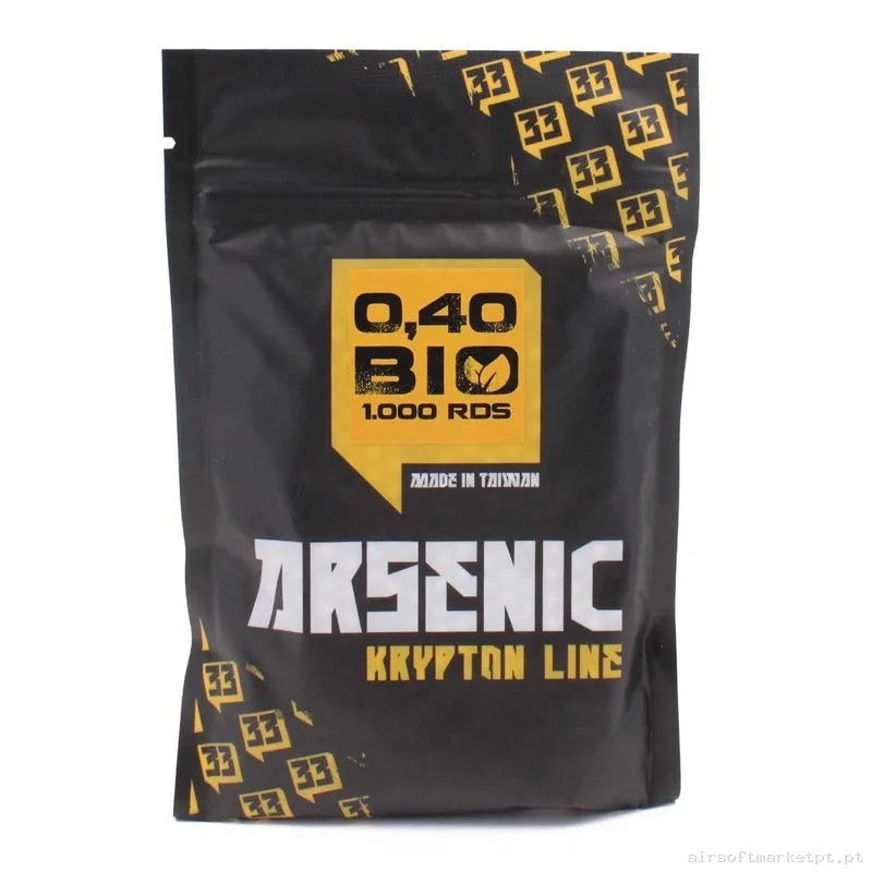 Bolas Arsenic Krypton Bio 0.40g 1000 Bbs Blanca — Munição (BBs) — Airsoft Market PT