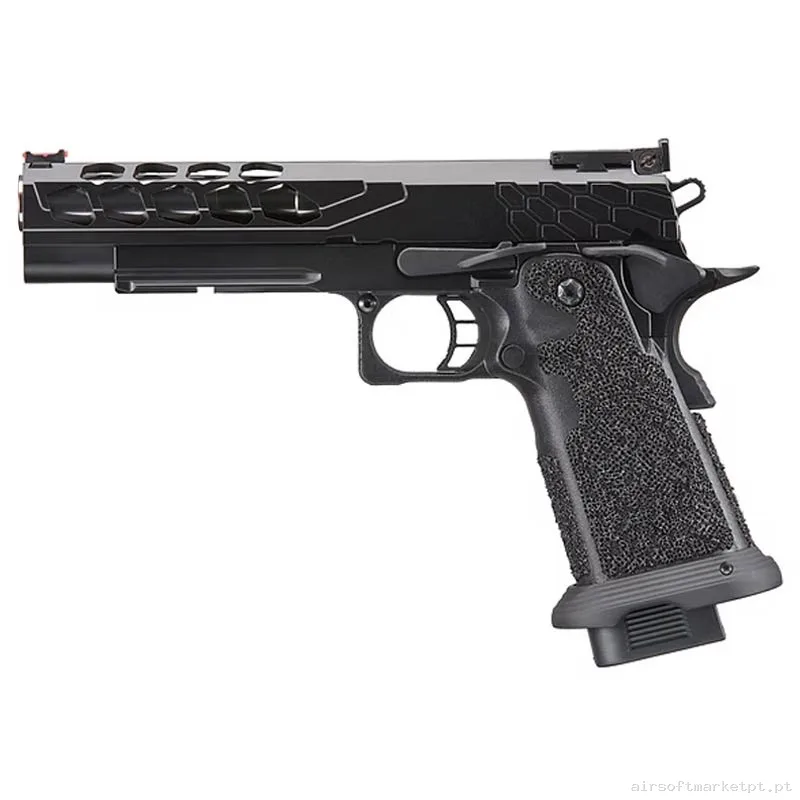 Réplica GBB Pistola Hi-Capa 5.1 Lancer Tactical Stryk preta — Pistolas — Airsoft Market PT