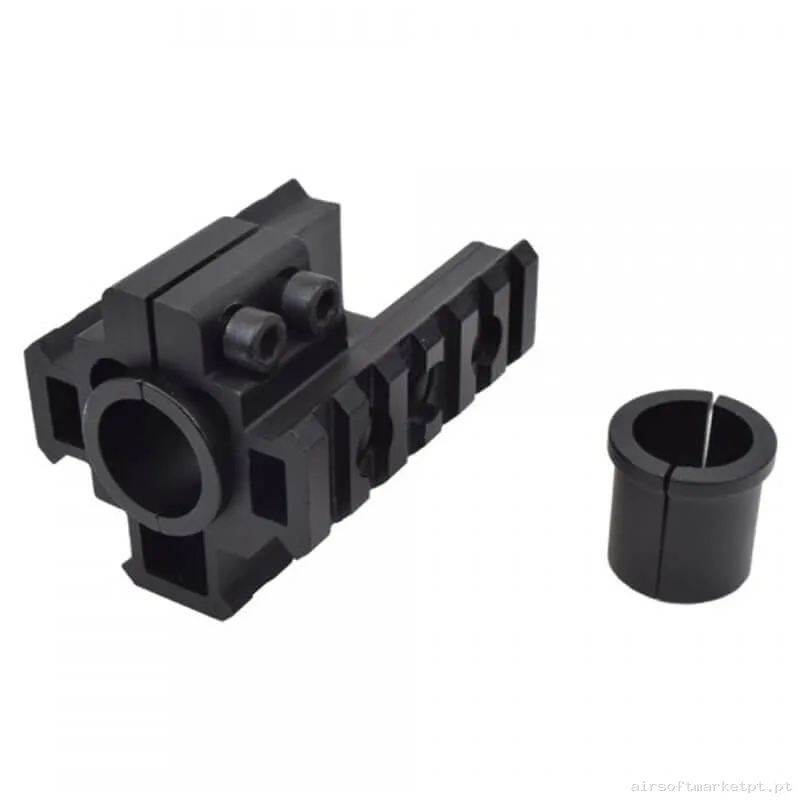 Externo Montura Rail RIS para Cano Externo Js Tactical 3 Weaver preta — Acessórios & Componentes — Airsoft Market PT