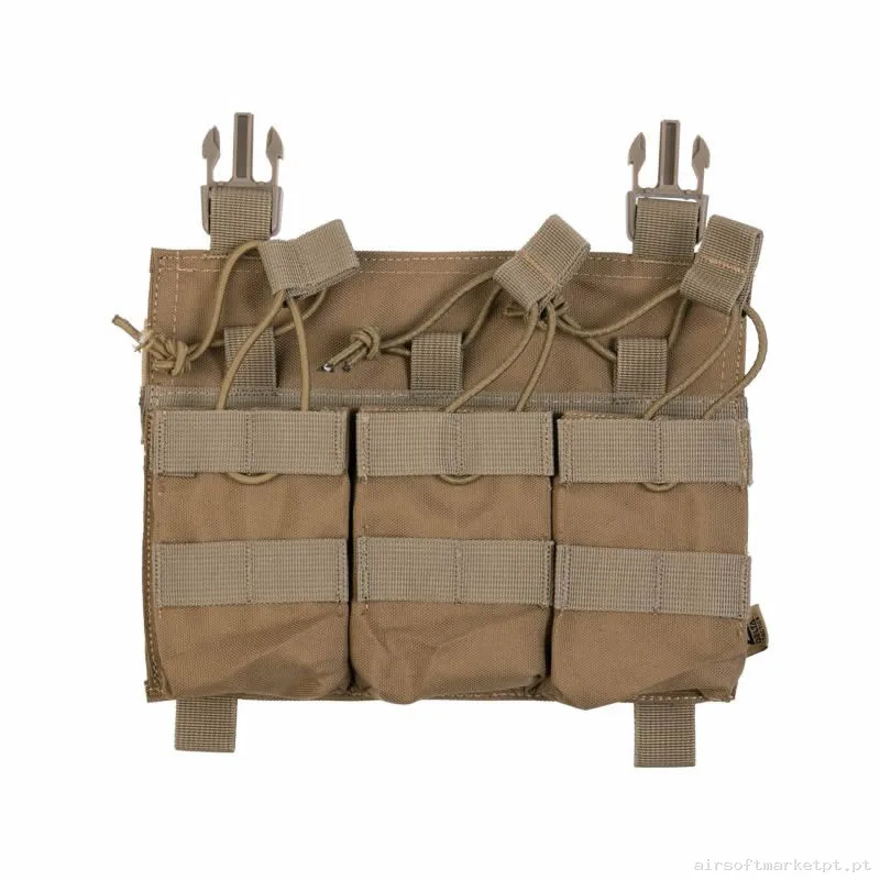 Pouch Magazine Pouch Triplo M4/Ak/G36 Delta Tactics Force Open Top Detachable coyote — Coletes & Rigs — Airsoft Market PT
