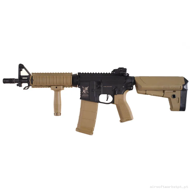 Réplica airsoft AEG M4 Delta Armory Charlie DA-C02-HT CQB-R Combo preta/Tan — Rifles de Assalto (AR/M4/AK) — Airsoft Market PT