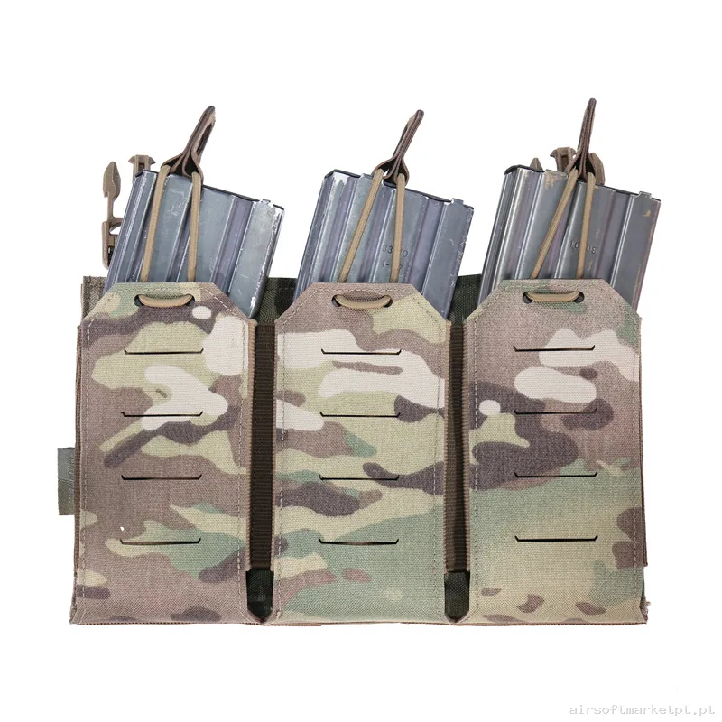 Pouch Magazine Pouch Triple M4 Warrior Assault Laser Cut Open Top Detachable multicam — Coletes & Rigs — Airsoft Market PT