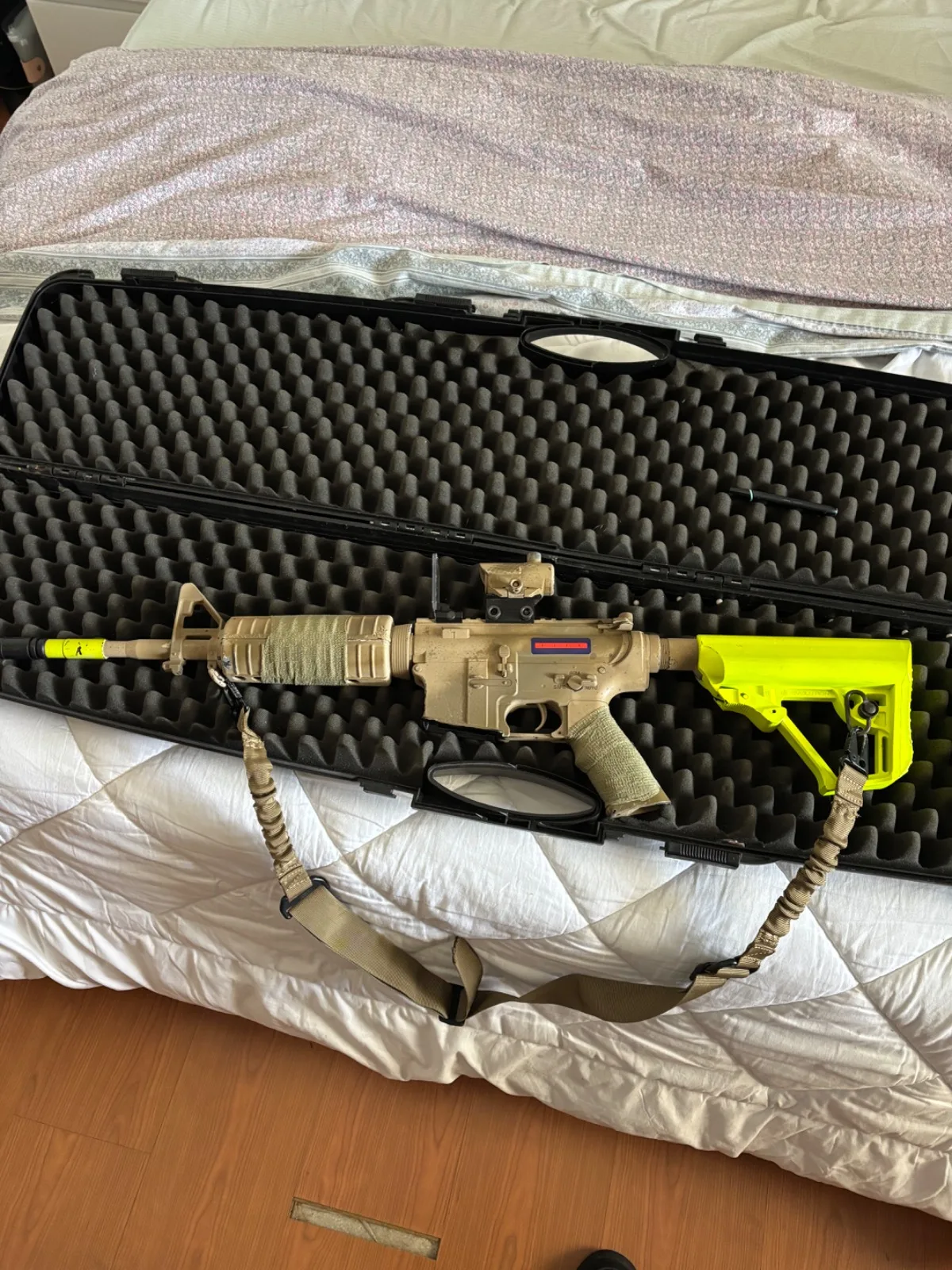 M4A1 ICS Airsoft (Split Gearbox) + Mira Red/Green Dot + Coronha Evolution - foto 4