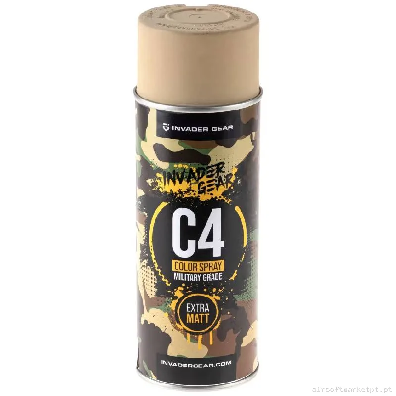 Pintura Spray Invader Gear C4 Mil Grade Cor Ral1039 — Outros — Airsoft Market PT