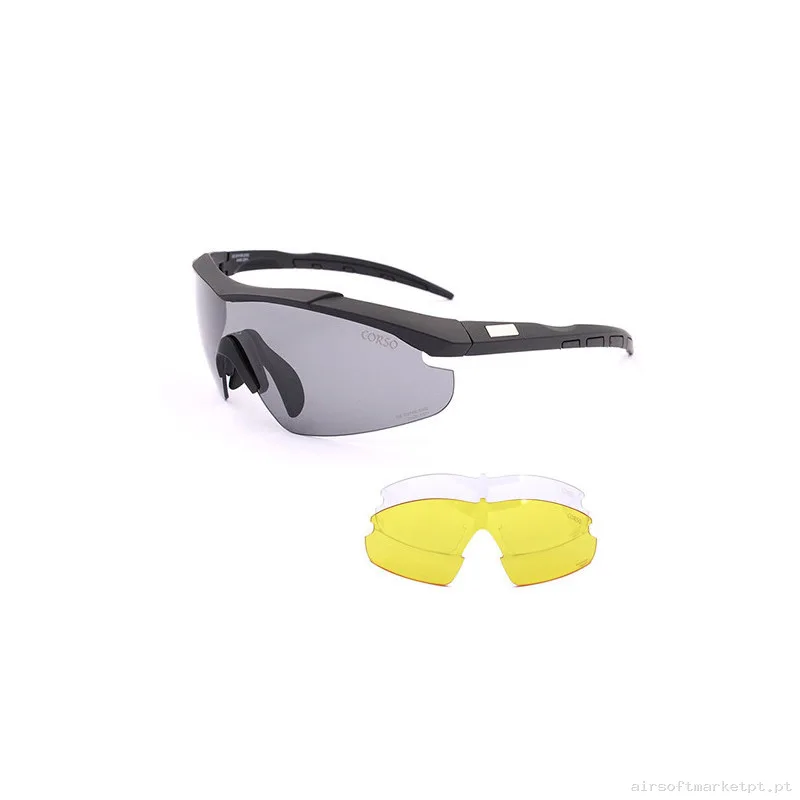 Gafa Corso Revenge Gunner con funda + 3 Lentes Intercambiables OD Verde — Proteção Ocular & Facial — Airsoft Market PT