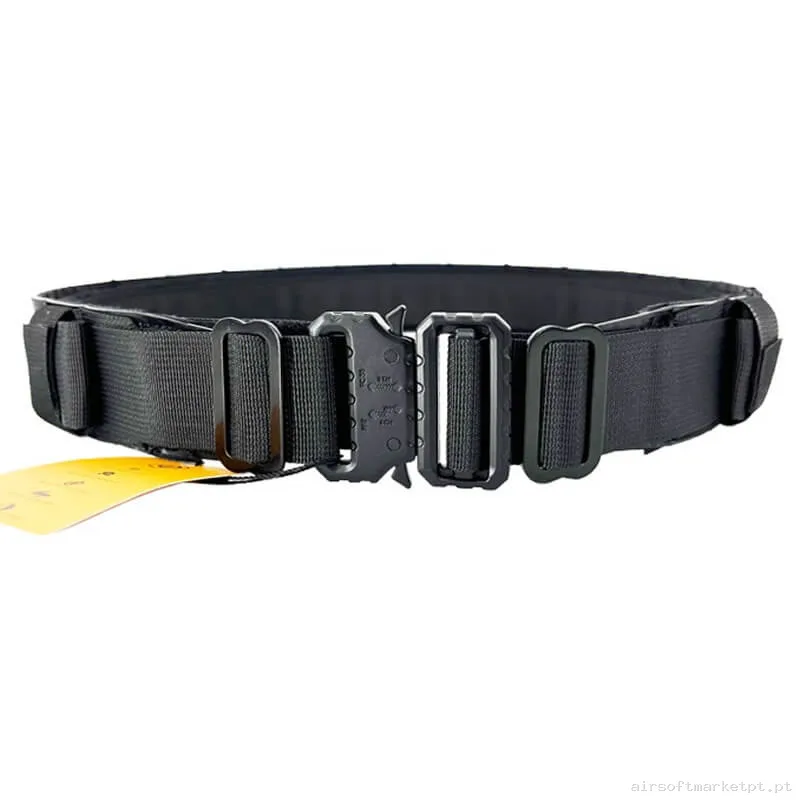 Cinturão Tático MOLLE Conquer Fl Belt preto — Gear Táctico — Airsoft Market PT