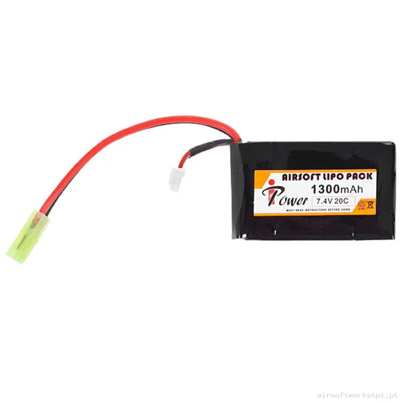 Bateria Lipo Stick Mini Ipower 1300mah 7.4v 20c — Baterias & Carregadores — Airsoft Market PT