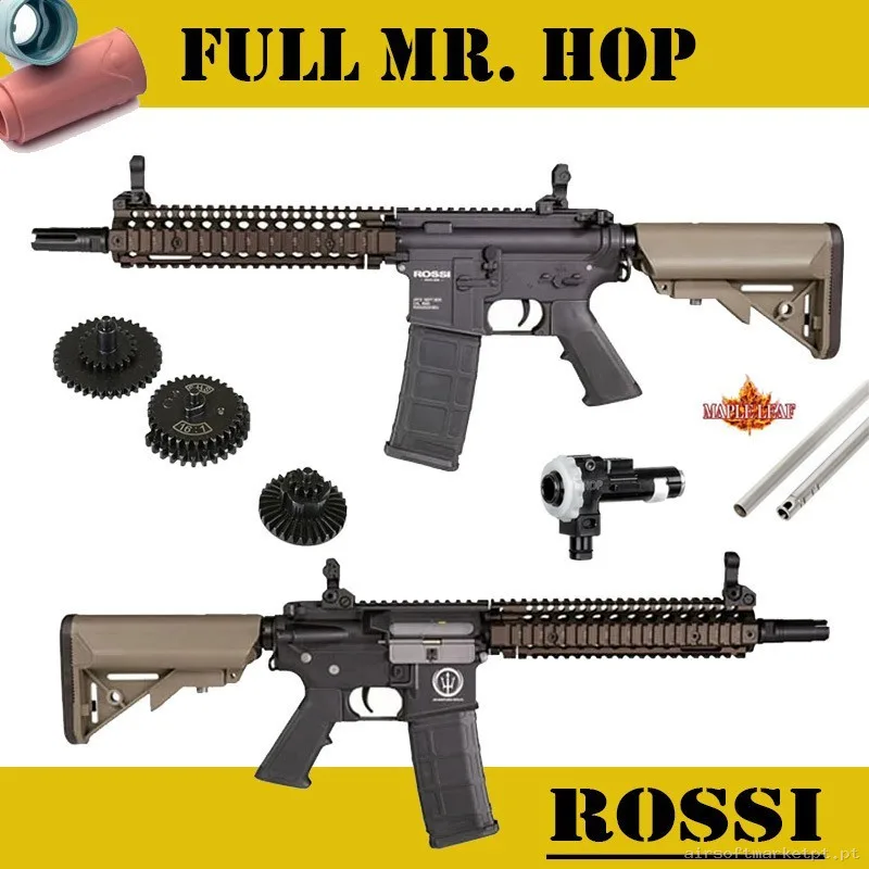 Réplica Rossi Mk18 Marsoc Neptune 9" Tan Full Mr.hop Upgrade — Rifles de Assalto (AR/M4/AK) — Airsoft Market PT