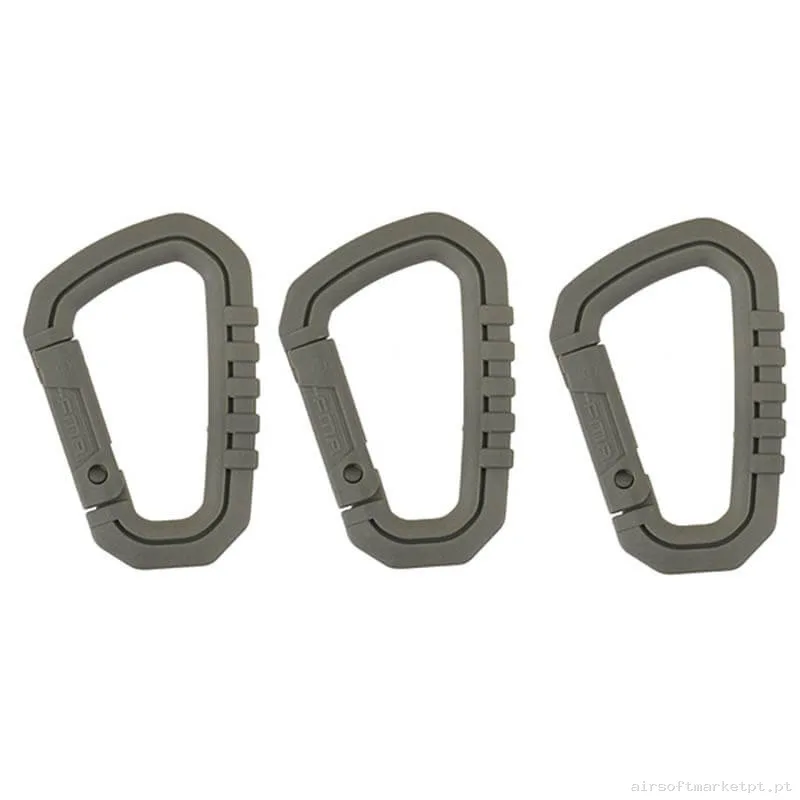 Mosquetón Fma Tb863 Polímero verde od Pack 3u — Outros — Airsoft Market PT