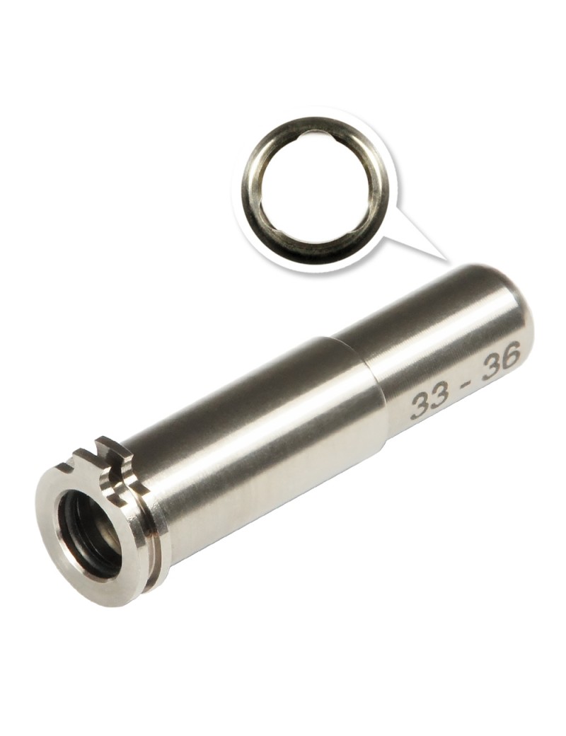 CNC Titanium Adjustable Air Seal Nozzle 33mm - 36mm AEG [Maxx Model] — Peças Internas (AEG) — Airsoft Market PT
