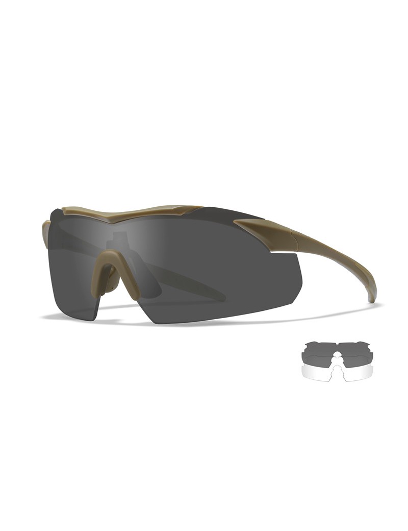 VAPOR 2.5 Grey/Clear Matte Tan Frame [Wiley X] — Proteção Ocular & Facial — Airsoft Market PT