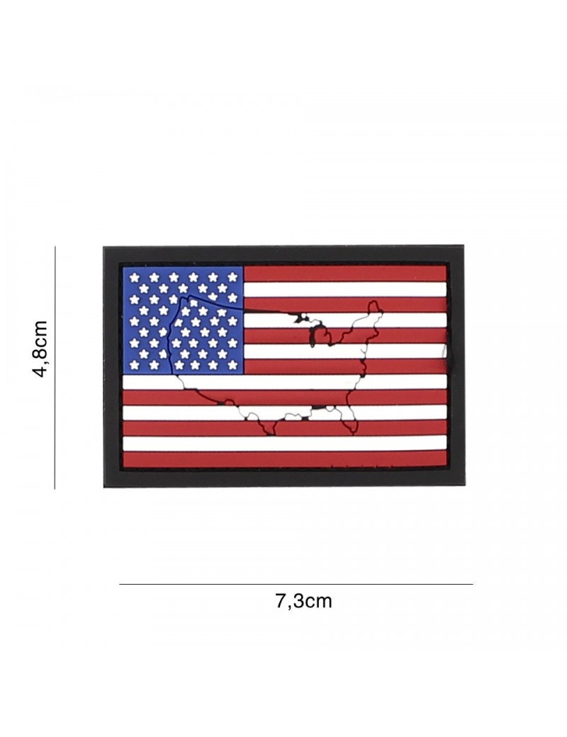 Patch - Flag USA w/ Contour — Patches & Decoração — Airsoft Market PT