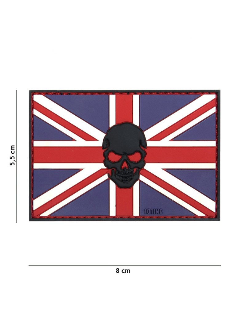 Patch - Flag United Kingdom + Skull — Patches & Decoração — Airsoft Market PT