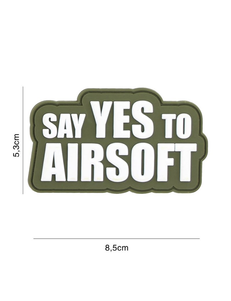 Patch - Say Yes To Airsoft - Green — Patches & Decoração — Airsoft Market PT