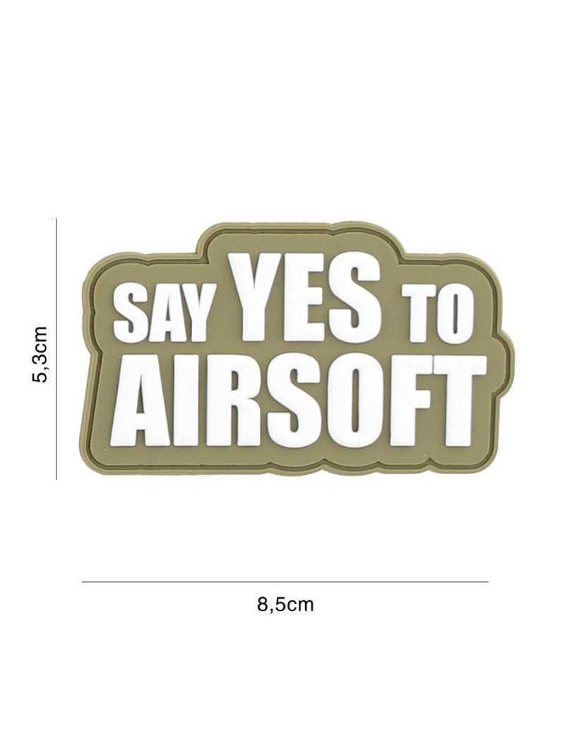 Patch - Say Yes To Airsoft - Coyote — Patches & Decoração — Airsoft Market PT